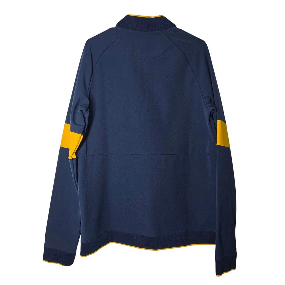 Nike Dri-FIT Full Zip Training Jacket Mens Medium Navy Blue Yellow 928010-451